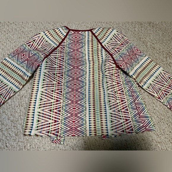 Kut from the Kloth colorful woven cropped open front jacket - Picture 11 of 14